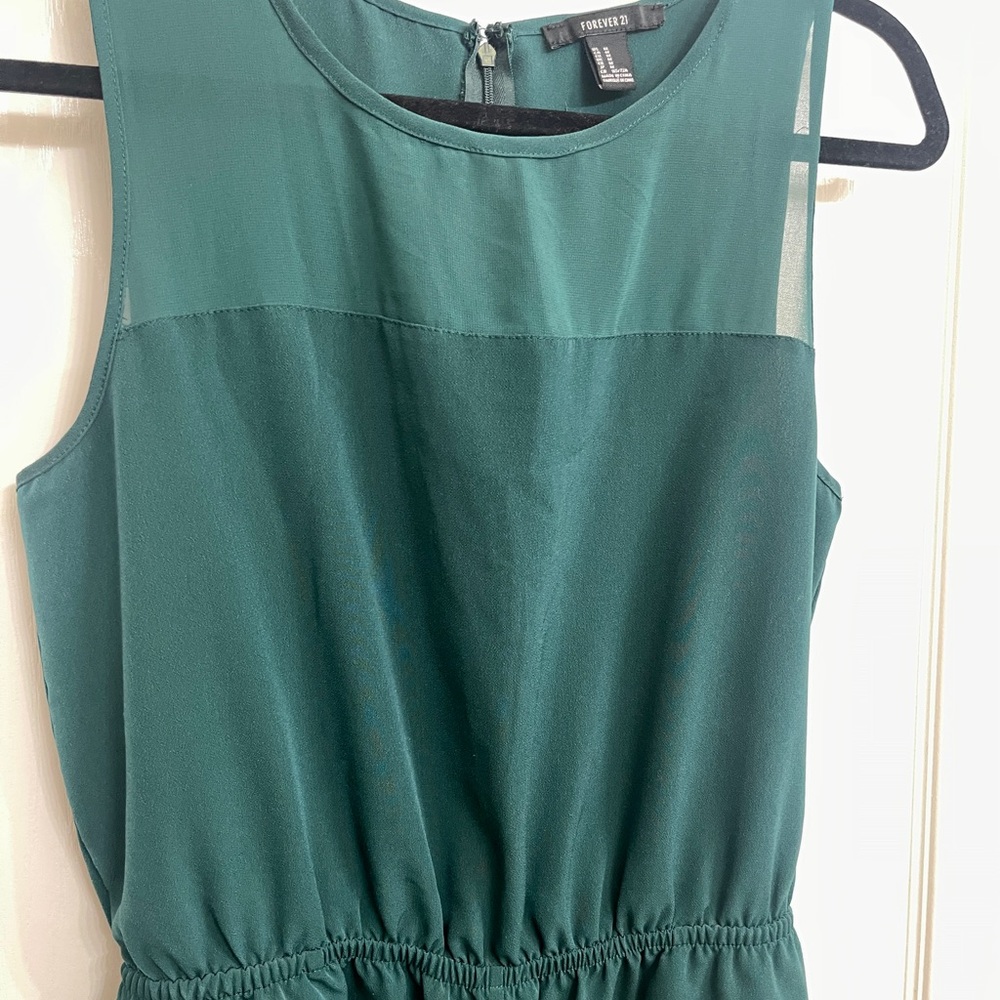 Forever 21 Hunter Green Sleeveless Jumpsuit - Picture 3 of 5